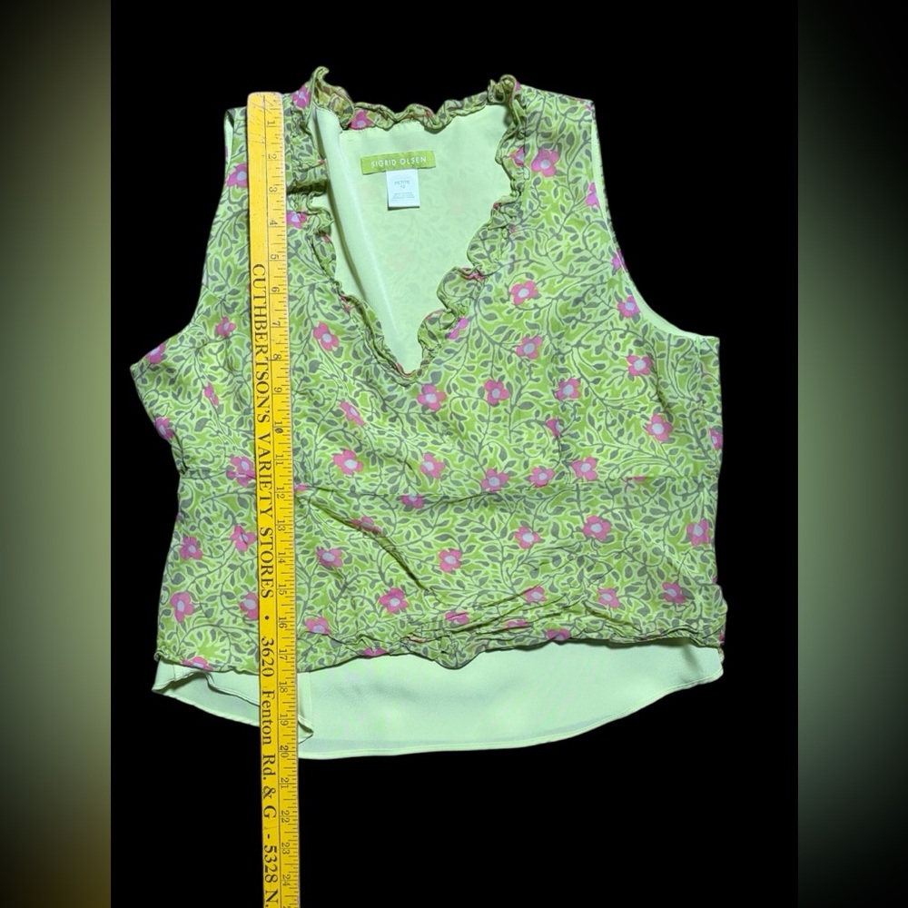 Sigrid Olsen Floral Two Piece Top and Skirt - Picture 6 of 15